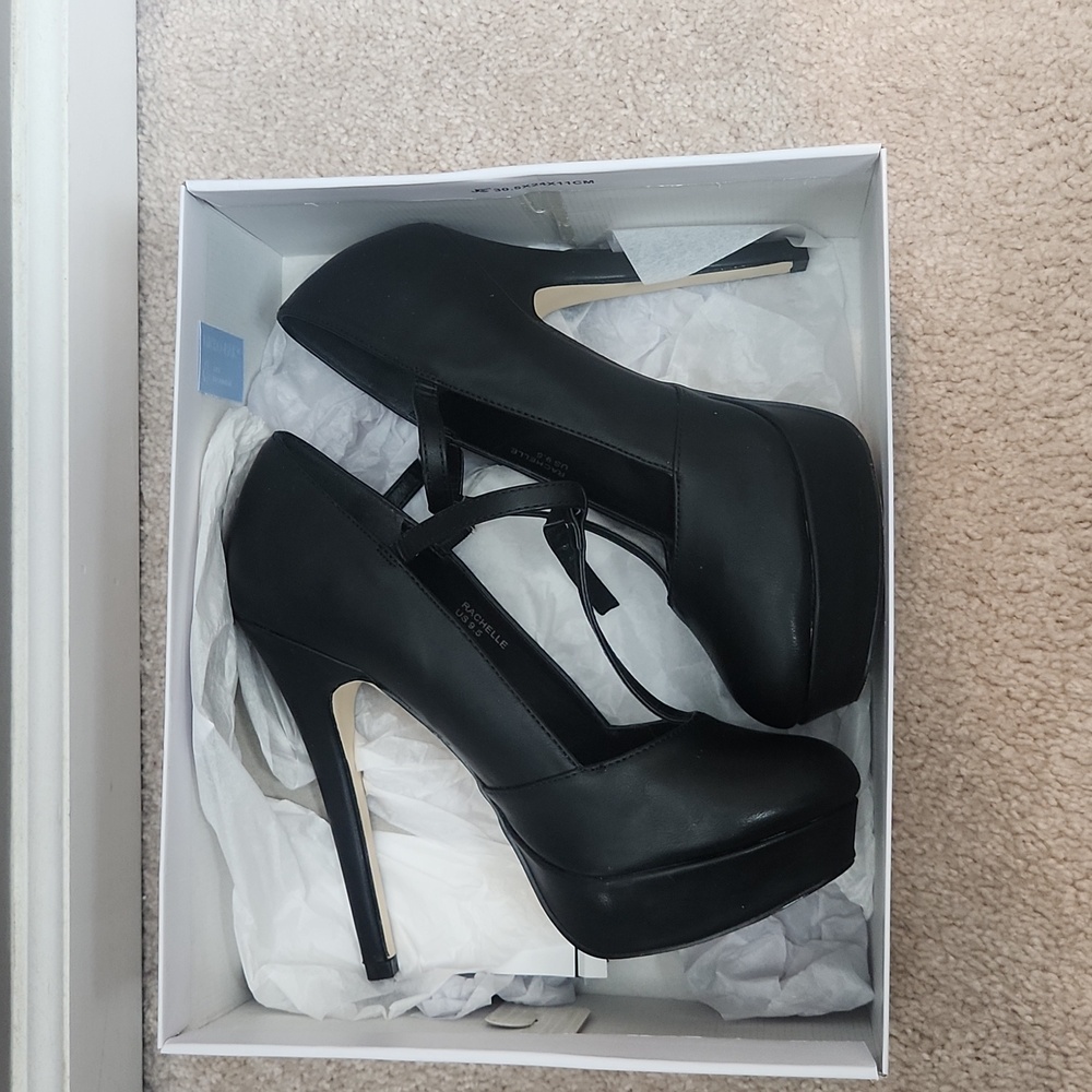 Shoedazzle Signature Rachelle black mary jane heels size 9.5